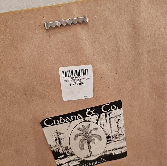 Palm Tree Garden Art Work with Gold Frame - Picture 7 of 10